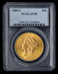 A United States 1888-S Liberty Head $20 Gold Coin