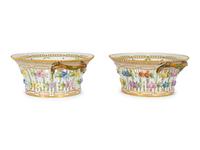 A Pair of Royal Copenhagen Flora Danica Reticulated Fruit Baskets