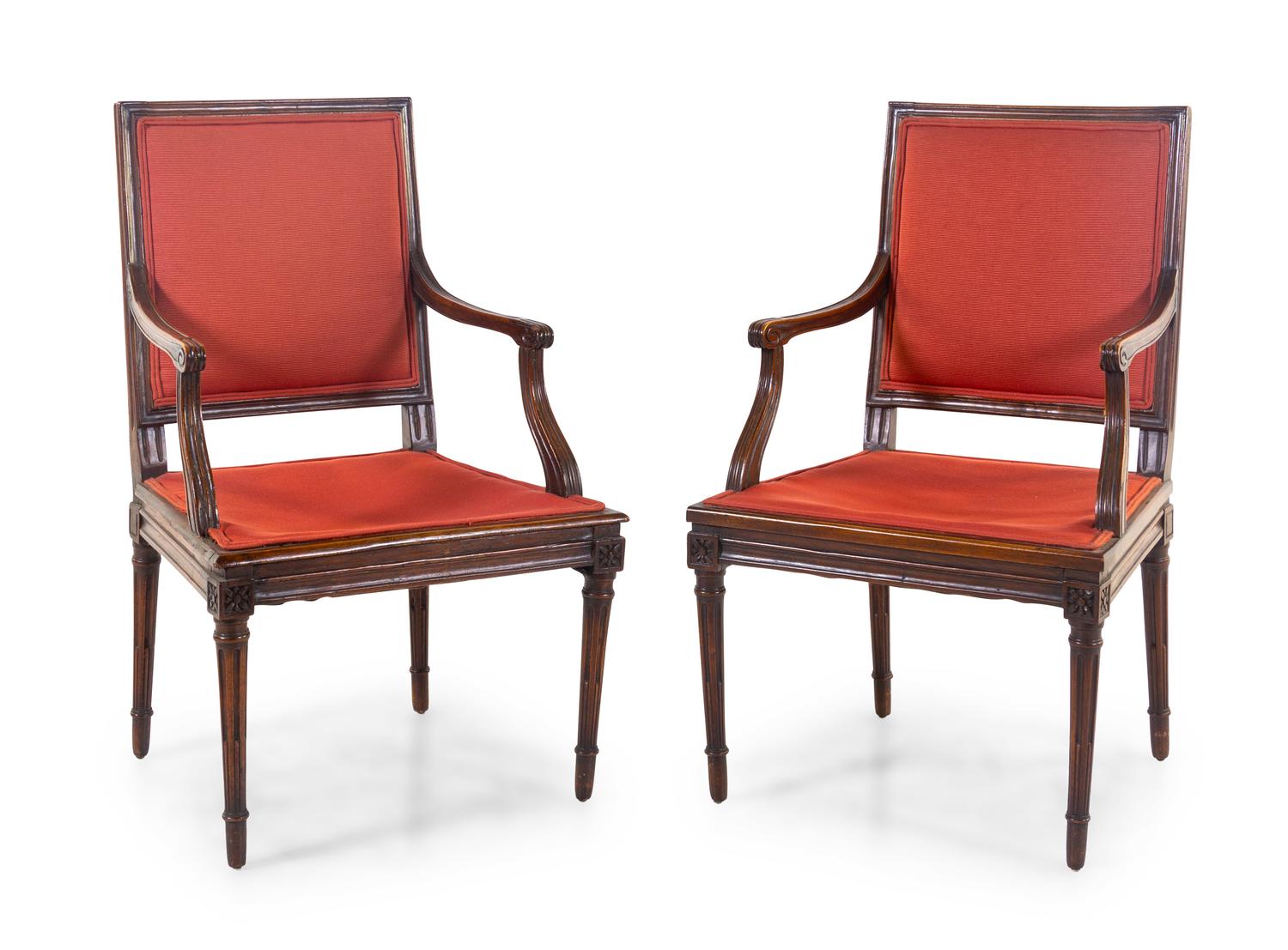 A Pair of Louis XVI Beechwood Fauteuils