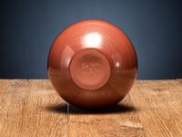 Redware Pottery Jar, with Bear Paw
