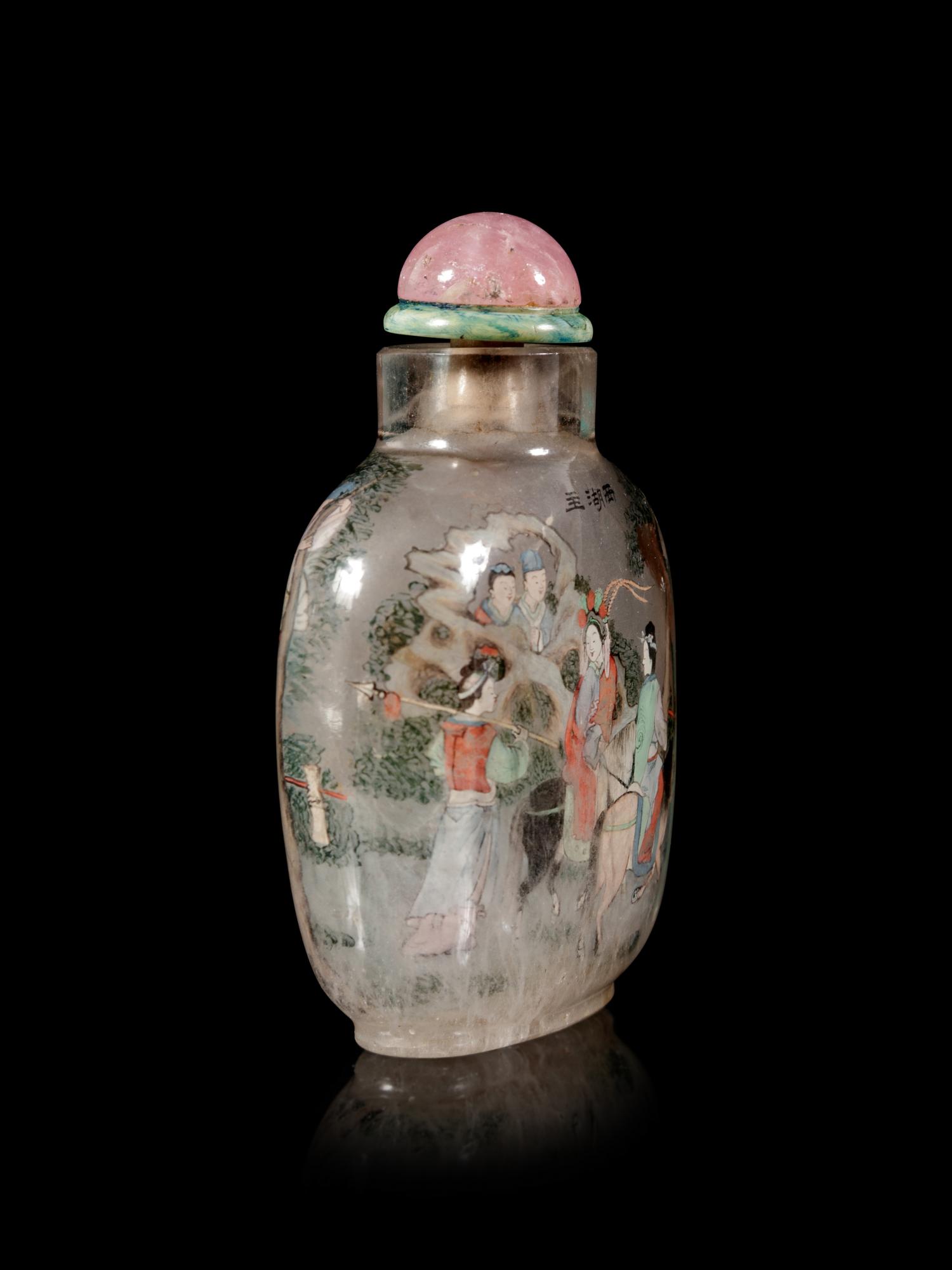 An Inside Painted Rock Crystal Snuff Bottle