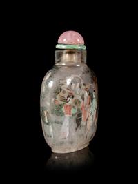 An Inside Painted Rock Crystal Snuff Bottle