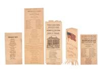 [POLITICS]. A group of Republican ballots and broadsides including Benjamin HARRISON and James G. BLAINE.