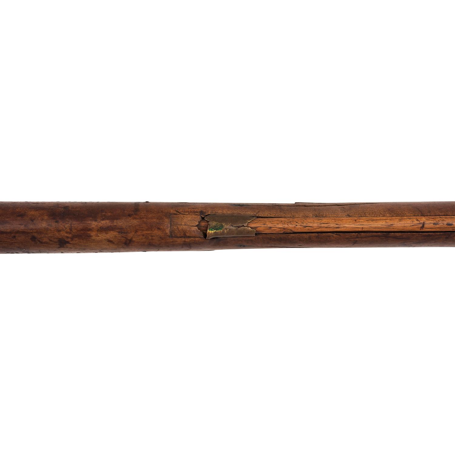 Full Stock Leman Percussion Rifle Showing Native American Use