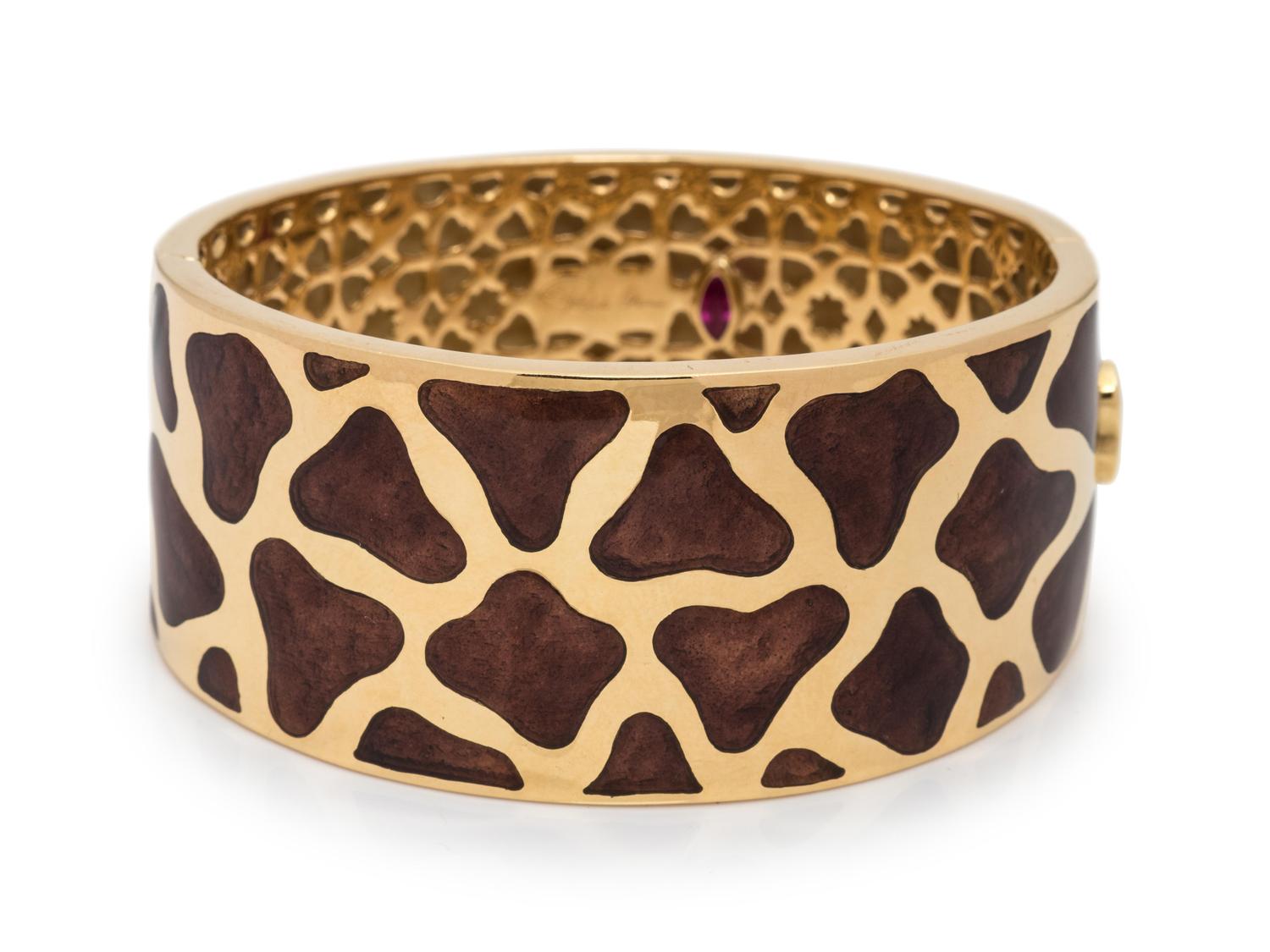 Roberto Coin, Enamel 'Giraffe' Bangle Bracelet