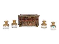 A French Gilt Metal Mounted and Boulle Marquetry Scent Casket