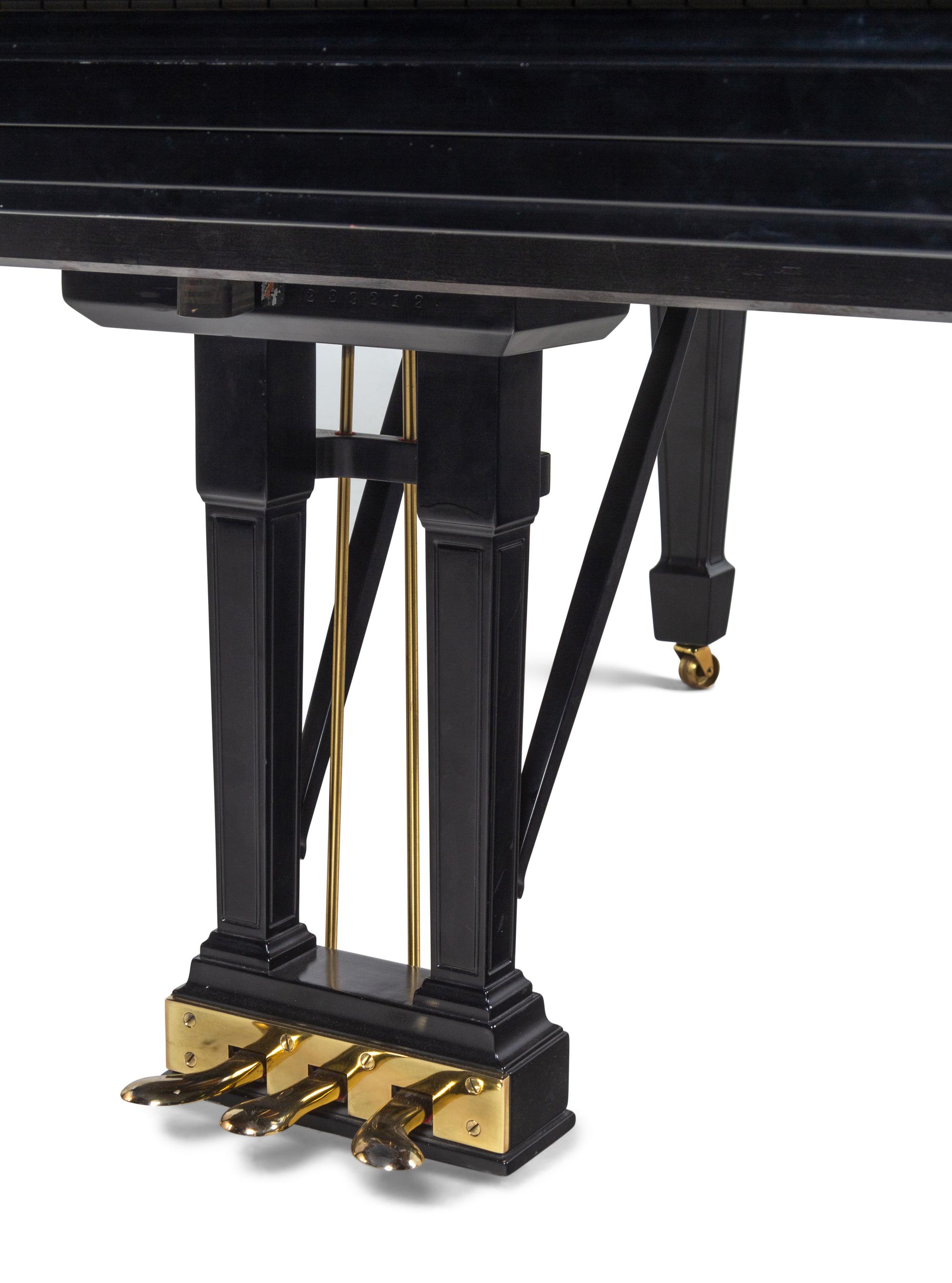 A Steinway and Sons Model L Ebonized Grand Piano
