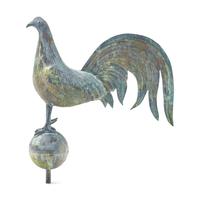 A Full-Bodied Copper and Zinc Gamecock Weathervane