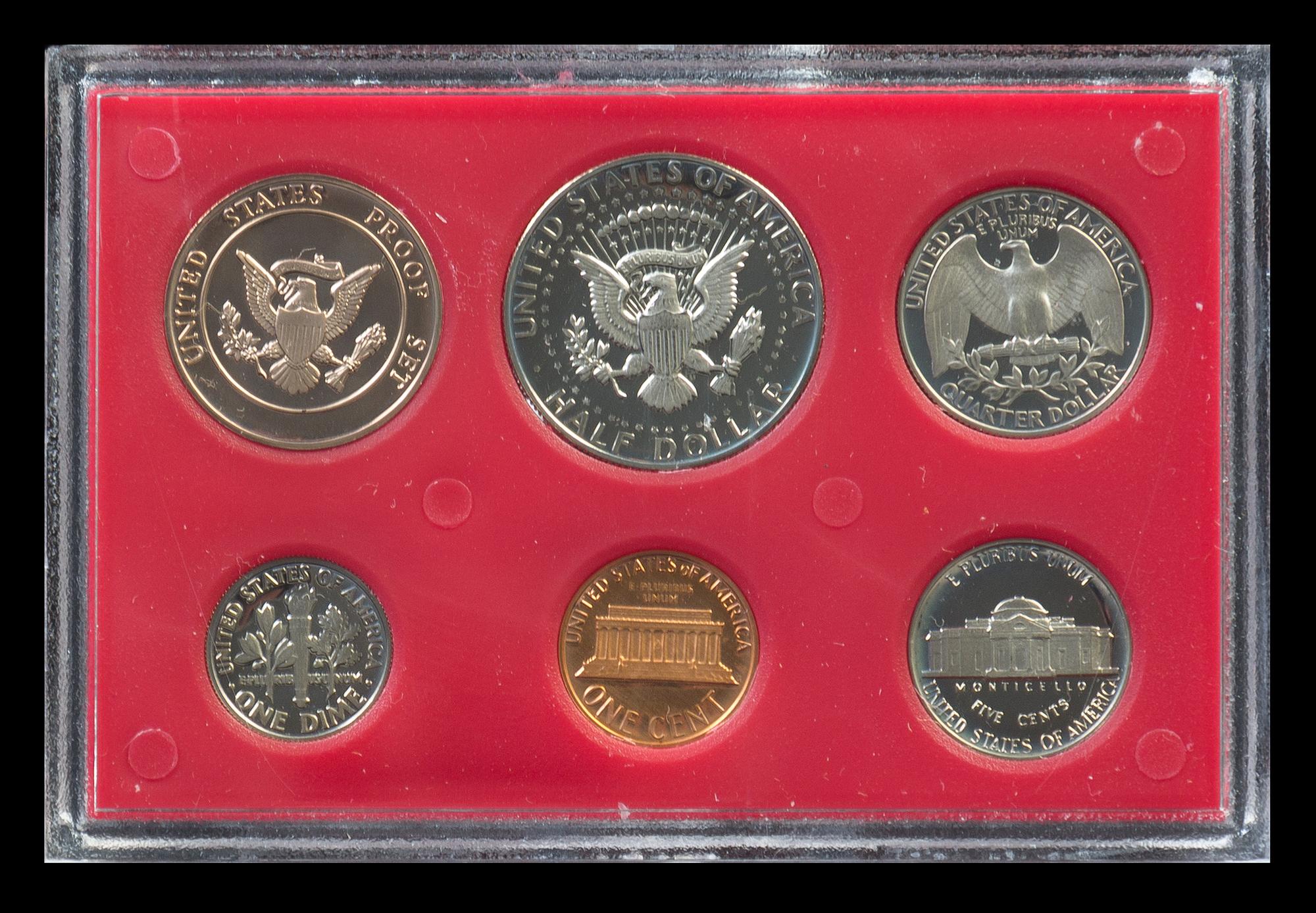 A Group of Eight United States Five-Coin Proof Sets