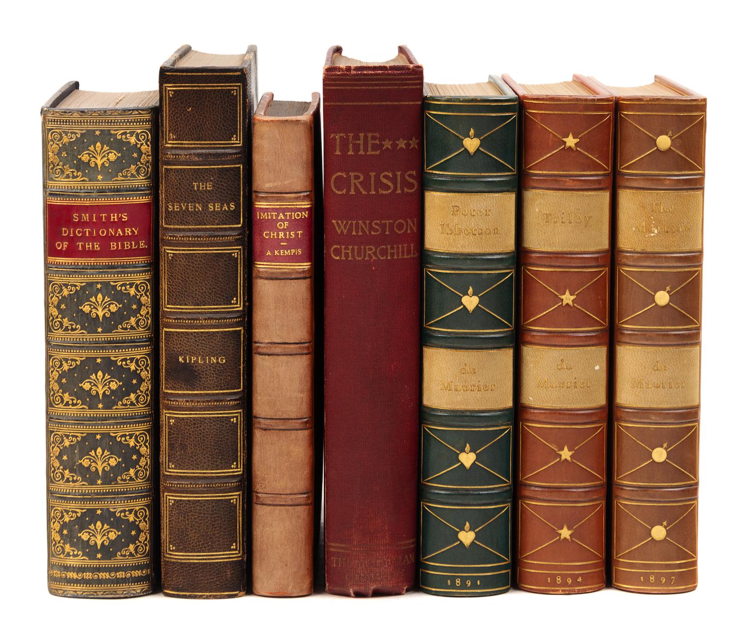 [BINDINGS AND GENERAL ANTIQUARIAN]. A group of 15 works, most finely bound, one with a fore-edge painting.