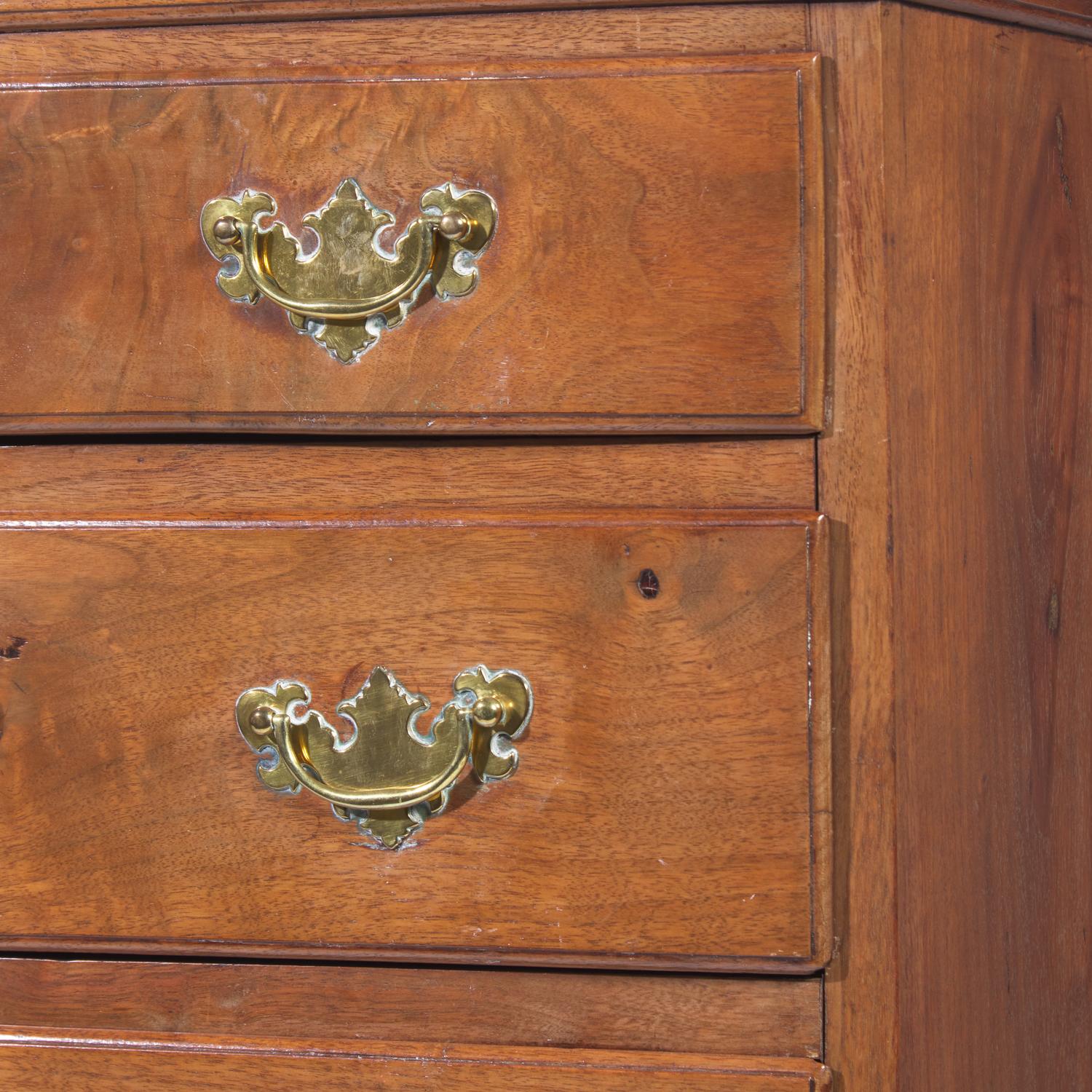 A Queen Anne Carved Walnut Chest-on-Frame