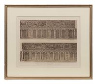 A Set of Six Framed Engravings Depicting Versailles and the Petit Trianon