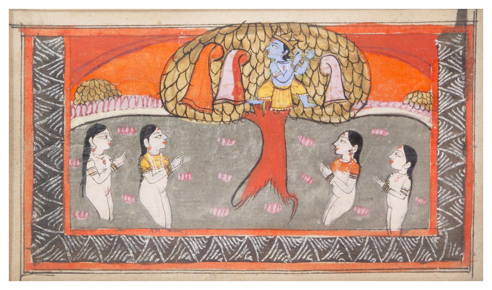 An Indian Miniature Painting 3 x 5 inches (image). — BUNDI