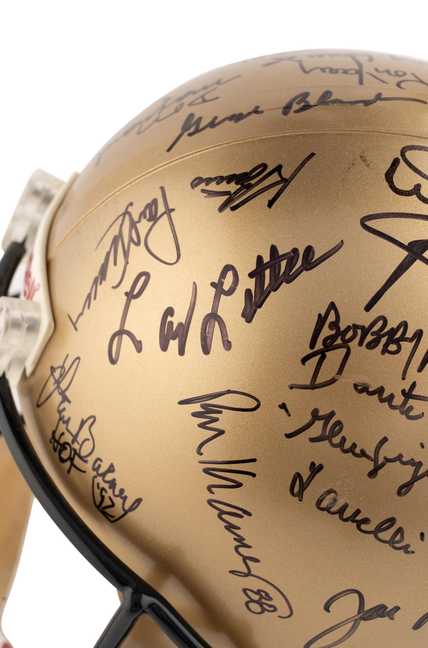 A Mike Ditka HOF Celebrity Golf Classic Multi Signed Autograph Football Helmet from The Collection of Mike Ditka