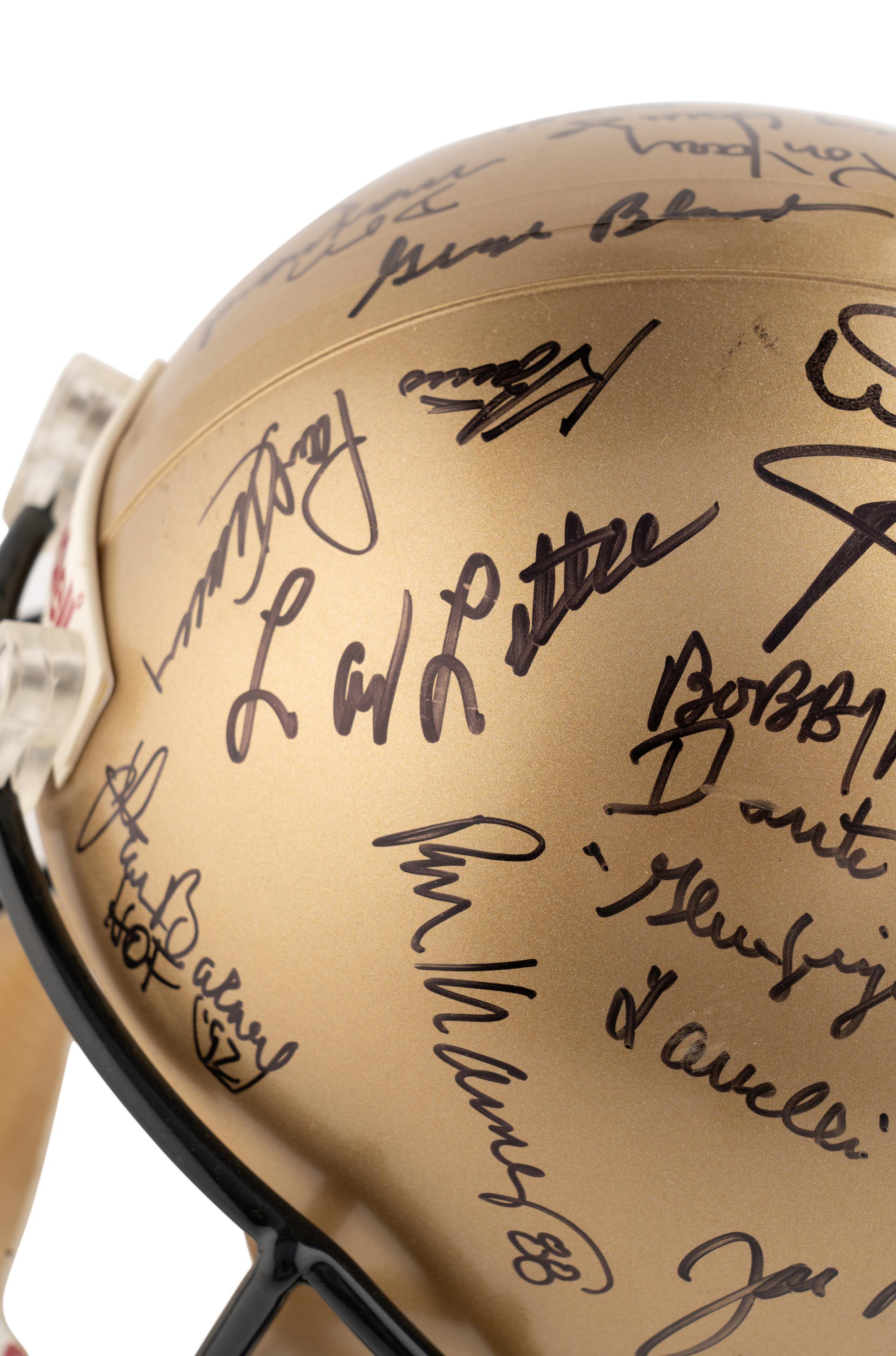 A Mike Ditka HOF Celebrity Golf Classic Multi Signed Autograph Football Helmet from The Collection of Mike Ditka