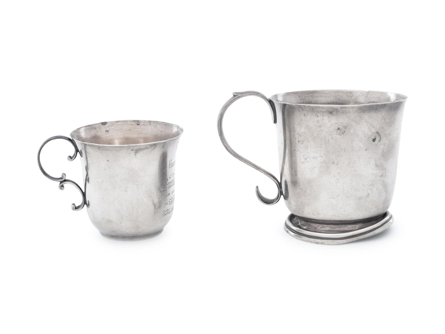 Two American Silver Children's Mugs