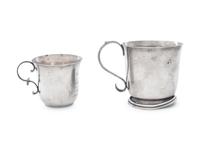 Two American Silver Children's Mugs