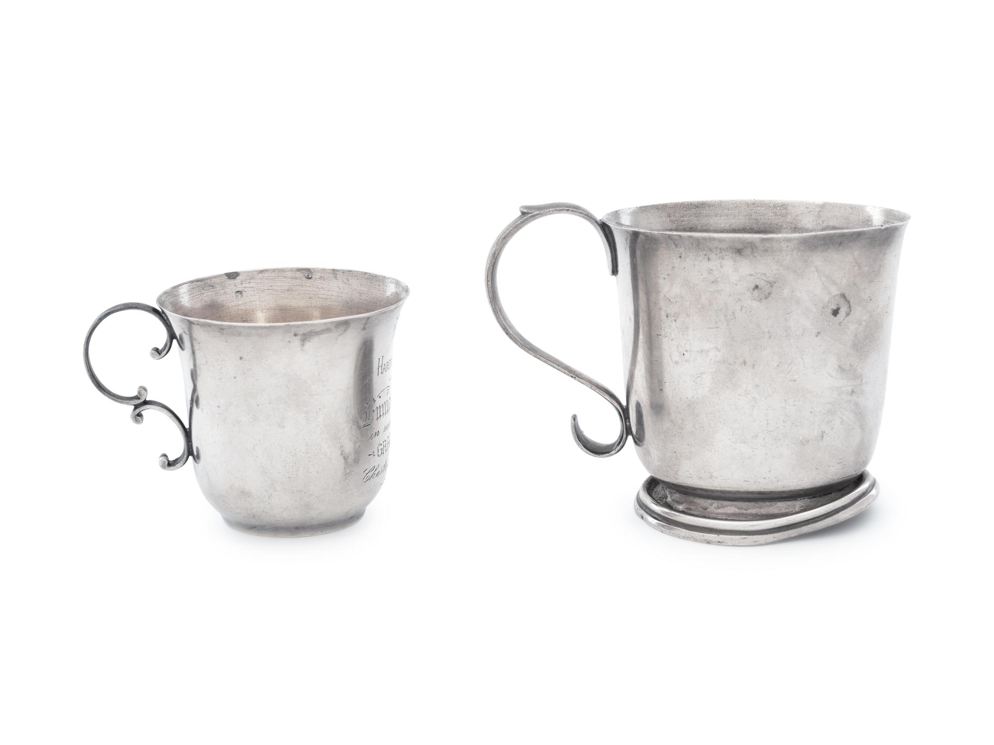 Two American Silver Children's Mugs
