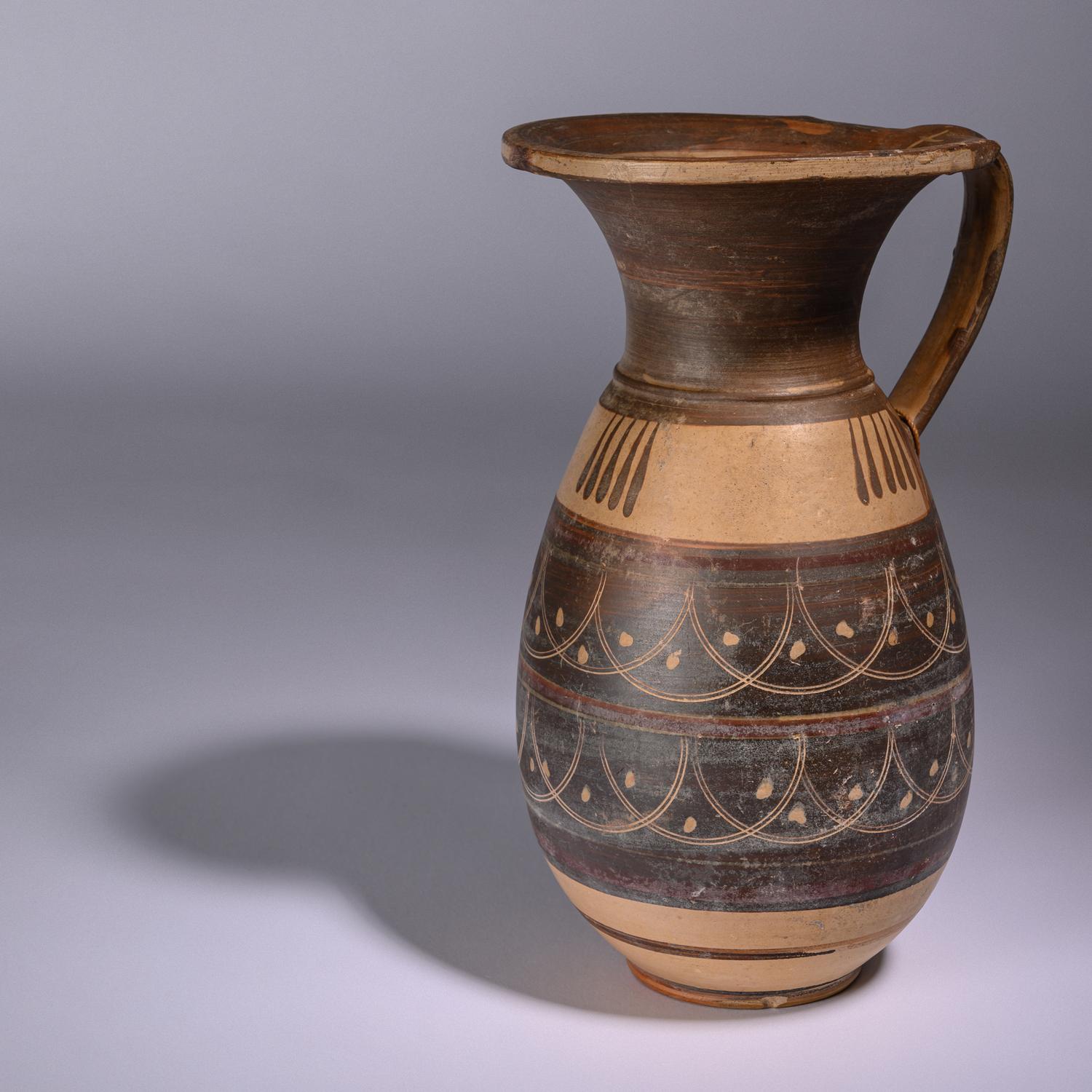 An Etrusco-Corinthian Black-Figured Olpe