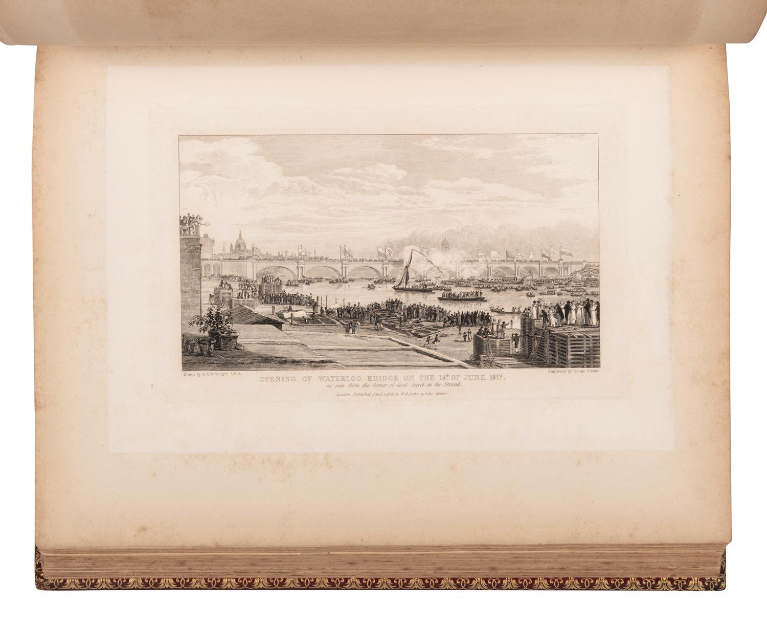 WESTALL, William (1781-1850) and Samuel OWEN (ca 1769-1857). Picturesque Tour of the River Thames. London: R. Ackermann, 1828.