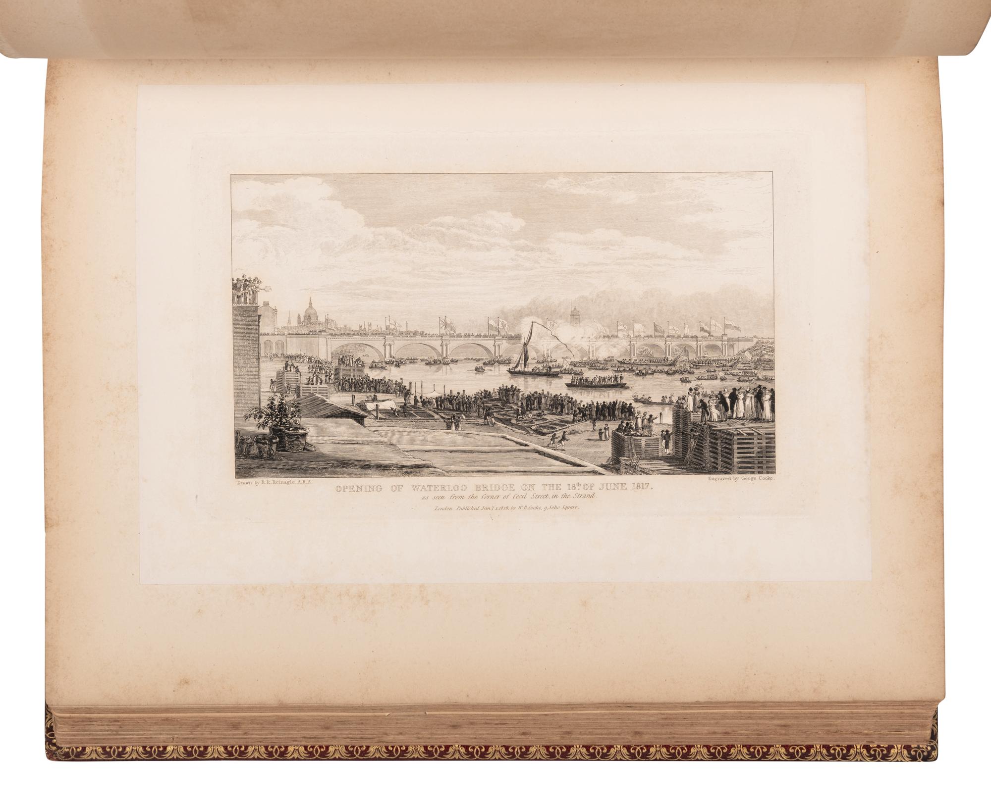 WESTALL, William (1781-1850) and Samuel OWEN (ca 1769-1857). Picturesque Tour of the River Thames. London: R. Ackermann, 1828.