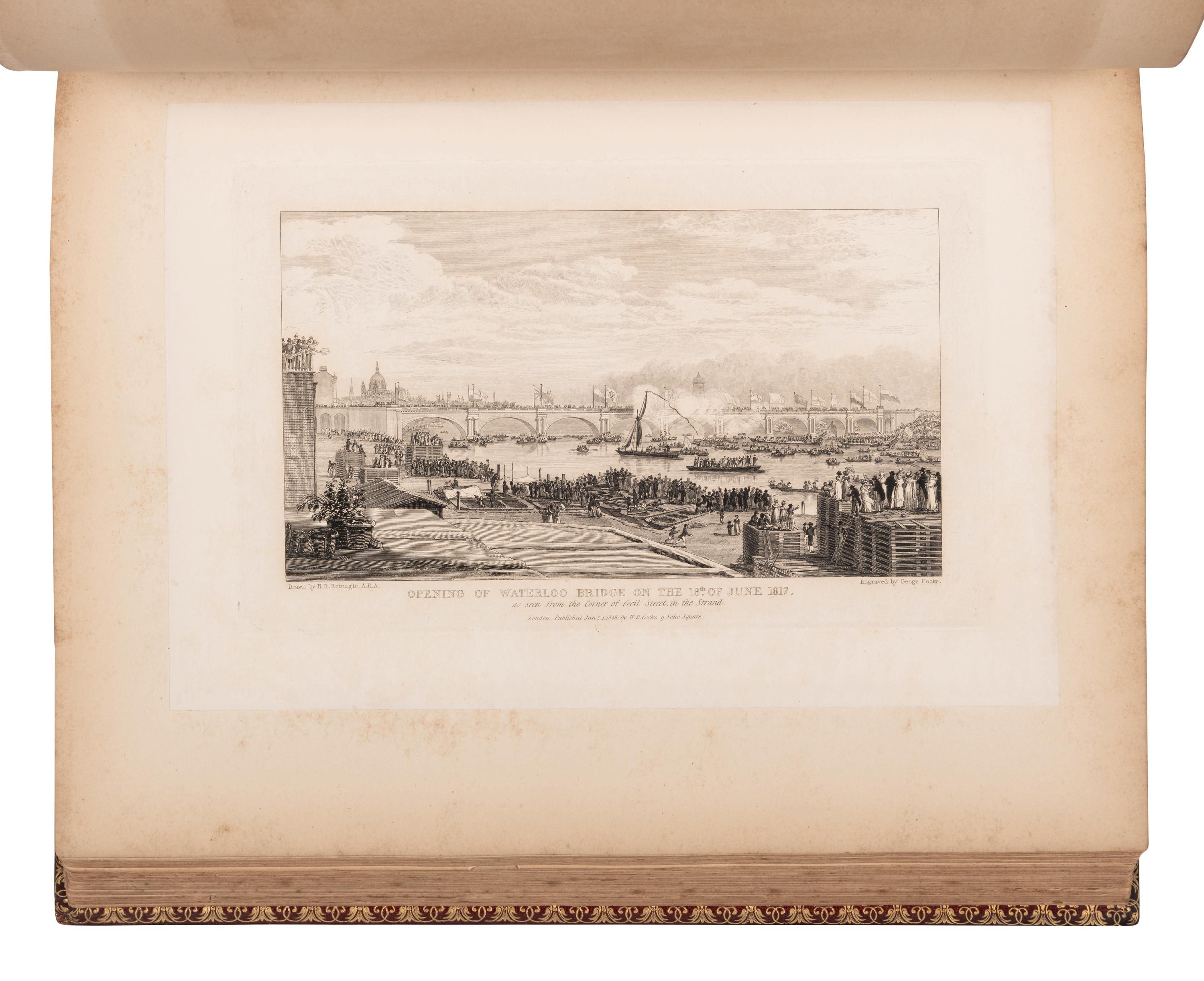 WESTALL, William (1781-1850) and Samuel OWEN (ca 1769-1857). Picturesque Tour of the River Thames. London: R. Ackermann, 1828.