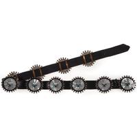 Zuni Silver and Mosaic Inlay Sunface Concha Belt