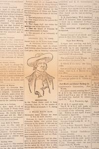 [OUTLAWS & LAWMEN]. The Henrietta Independent . Vol. II, No. 33. Clay County, TX: 19 April 1895. Featuring portrait of outlaw "Cherokee Bill" and details about his execution.