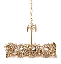 An Austrian Brass and Glass Chandelier Height 14 x width 16 3/4 inches. — J. & L. LOBMEYR, CIRCA 1970