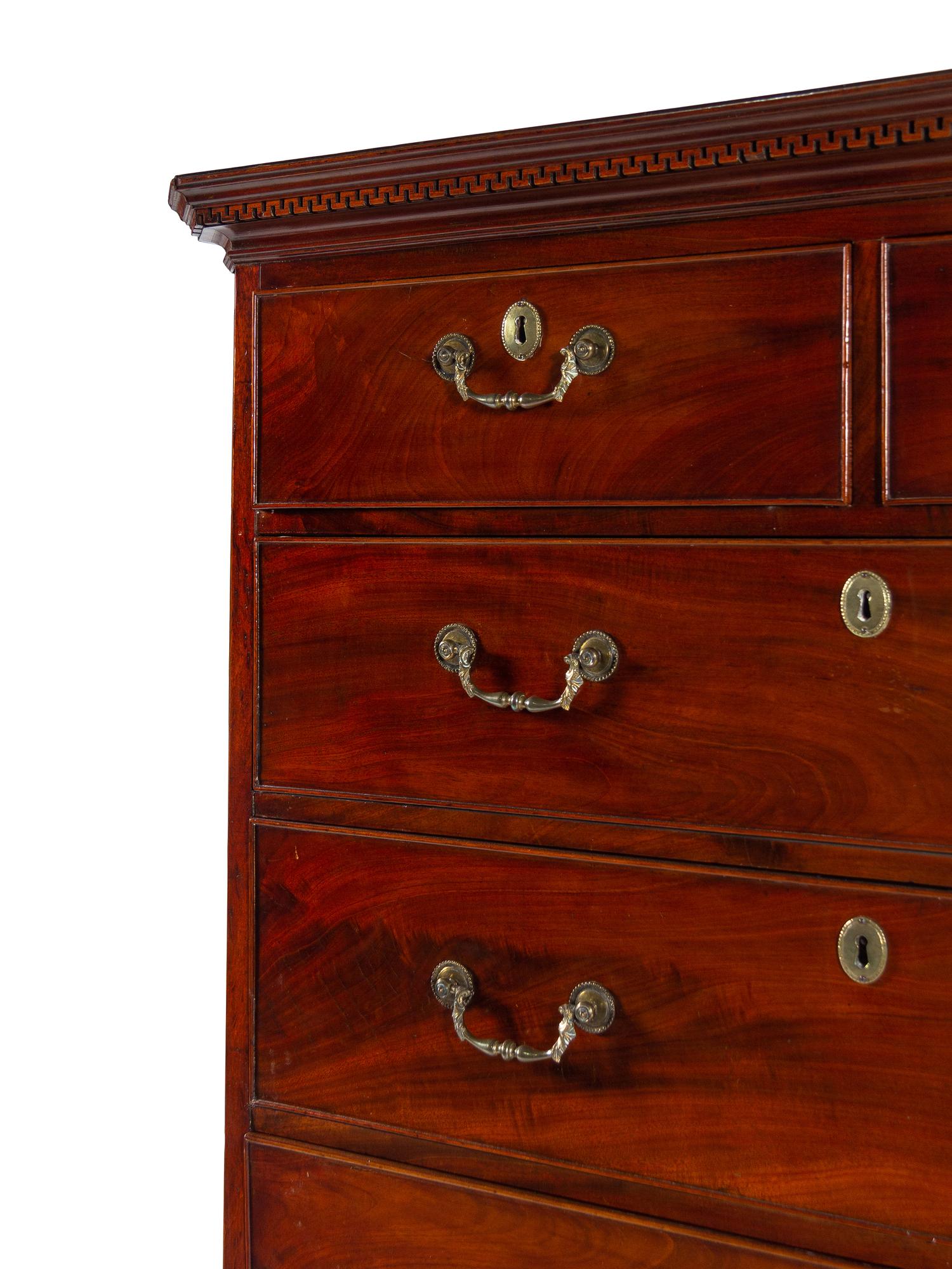 A George III Figured Mahogany Chest-on-Chest