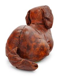 An Omersa & Co. Leather ‘Puppy’ Foot Stool