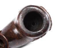 Captain George S. Benton, 5th Connecticut, KIA Chancellorsville. Folk art pipe carved at Stafford Court House, VA, 11 April 1863.