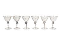 A Set of Six American Silver Goblets