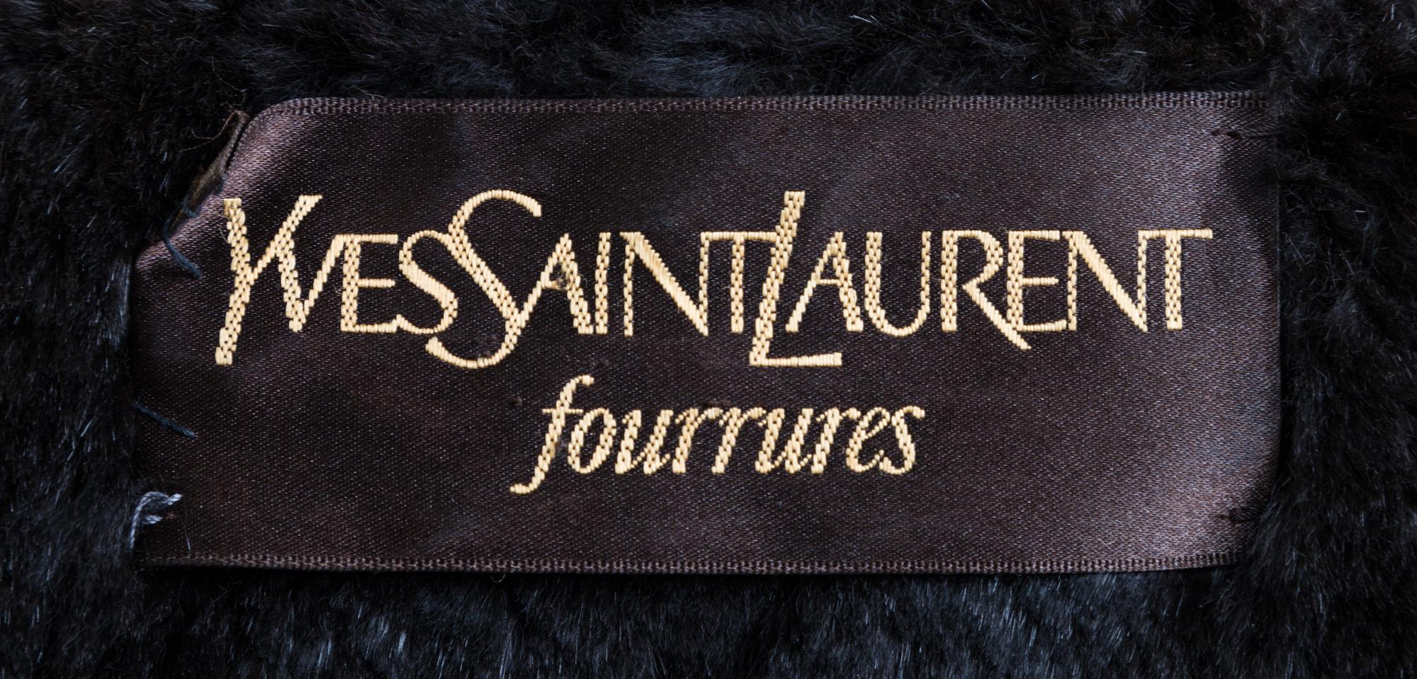 An Yves Saint Laurent Mink Lined Coat, No size.