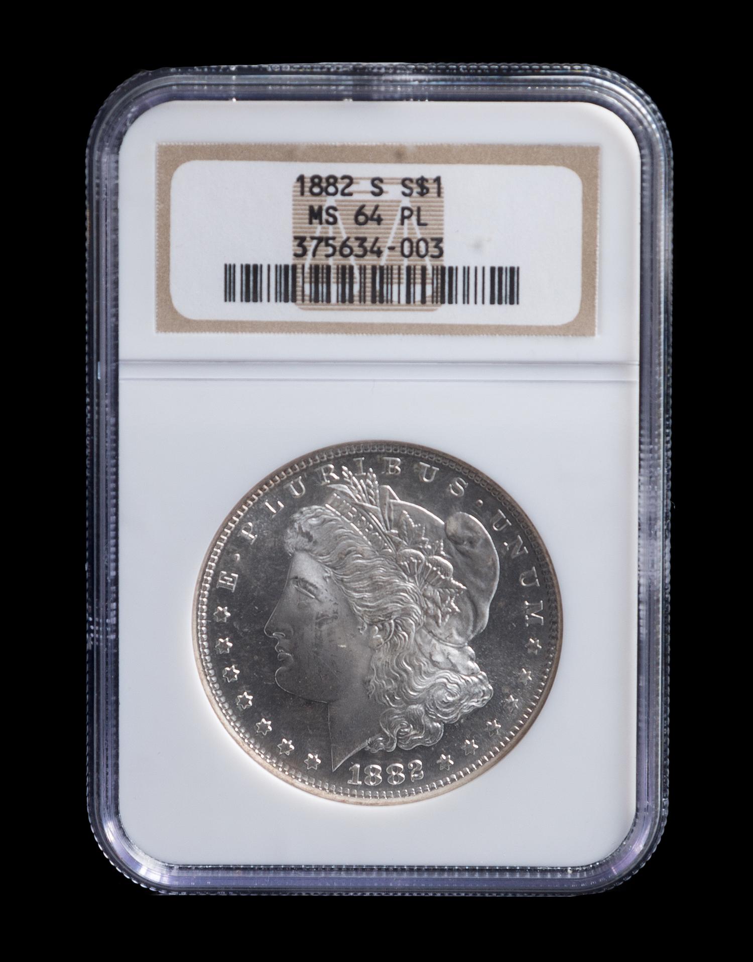 A United States 1882-S Morgan Silver Dollar