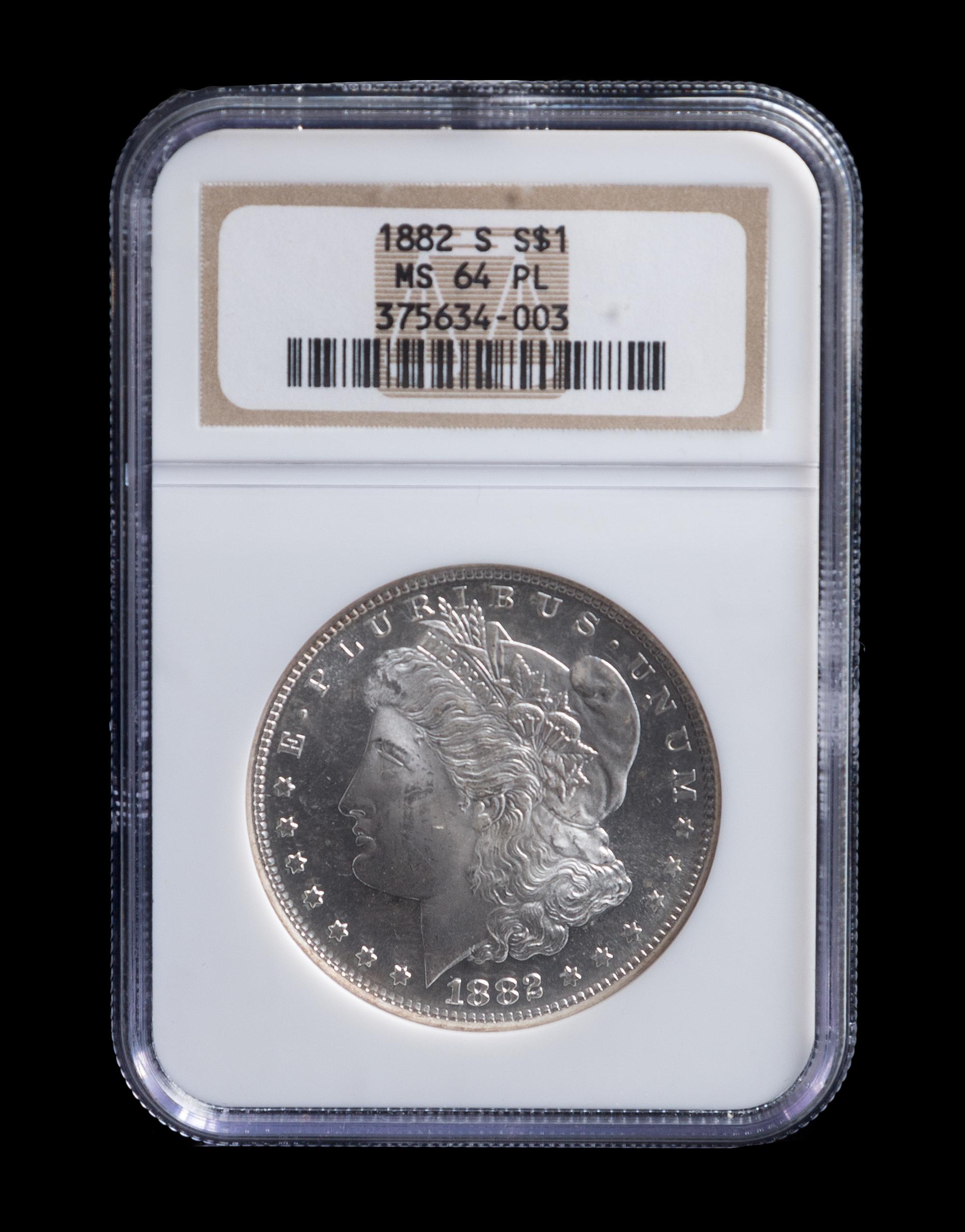 A United States 1882-S Morgan Silver Dollar