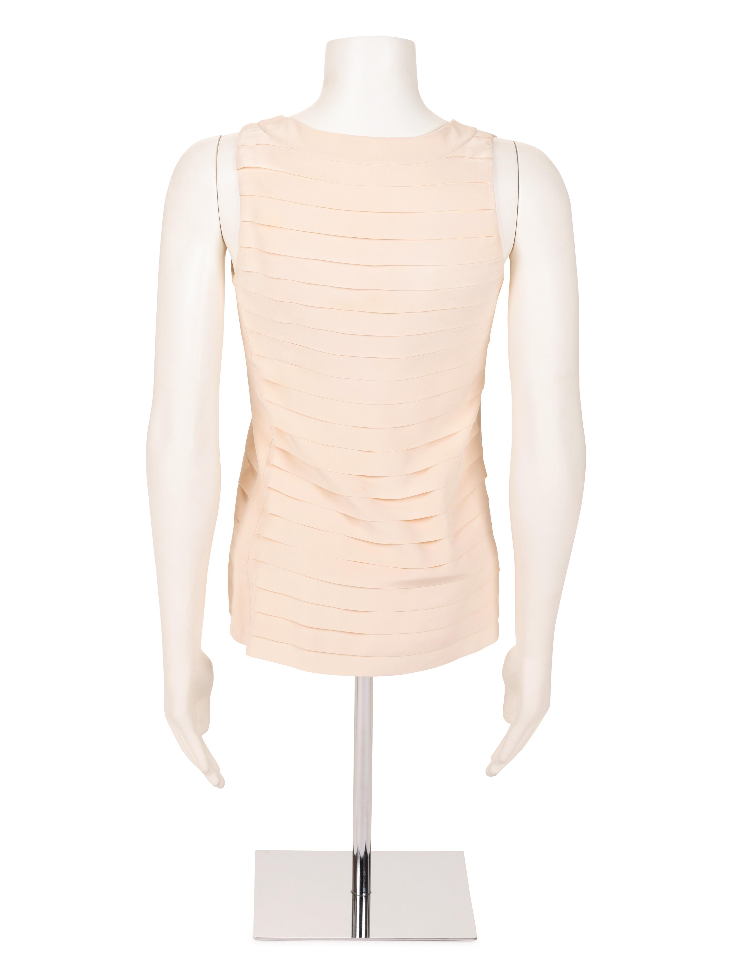 Unlabeled Haute Couture Pleated Top, Attributed to Chanel, 1990-2000s