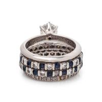 TIFFANY & CO., DIAMOND RING AND ATTACHED BANDS
