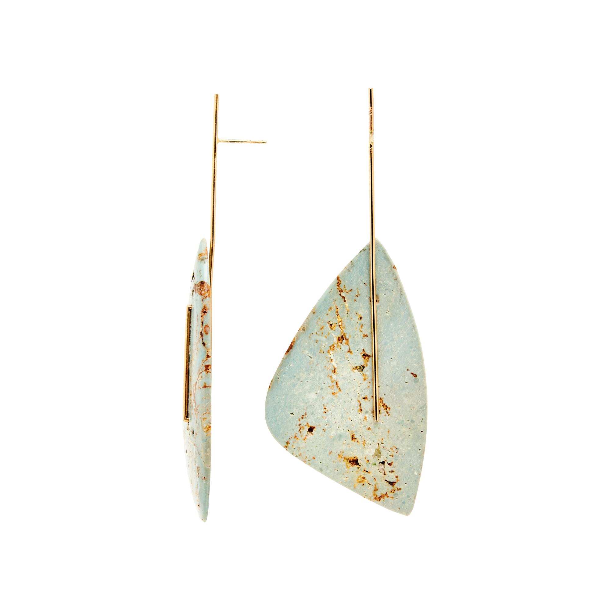 KATHLEEN WHITAKER, TWO PAIRS OF YELLOW GOLD AND GEMSTONE PENDANT EARRINGS