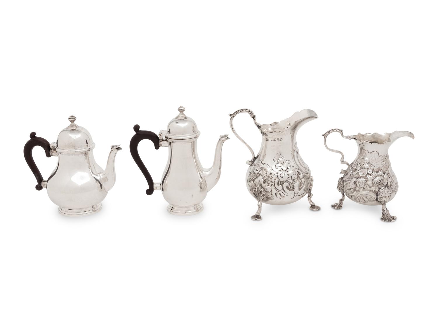 Four English Silver Table Articles