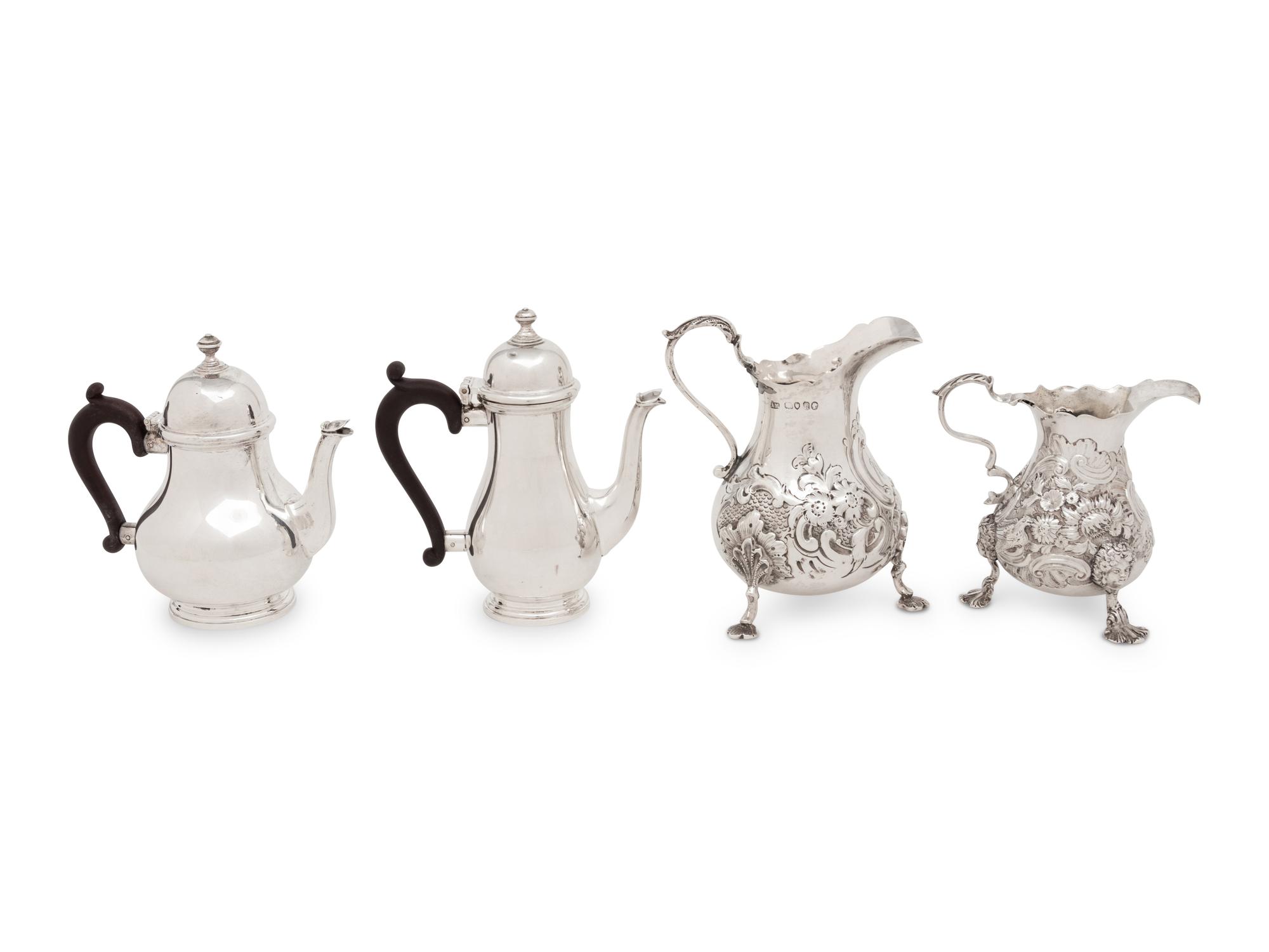 Four English Silver Table Articles