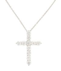 TIFFANY & CO., DIAMOND CROSS PENDANT NECKLACE