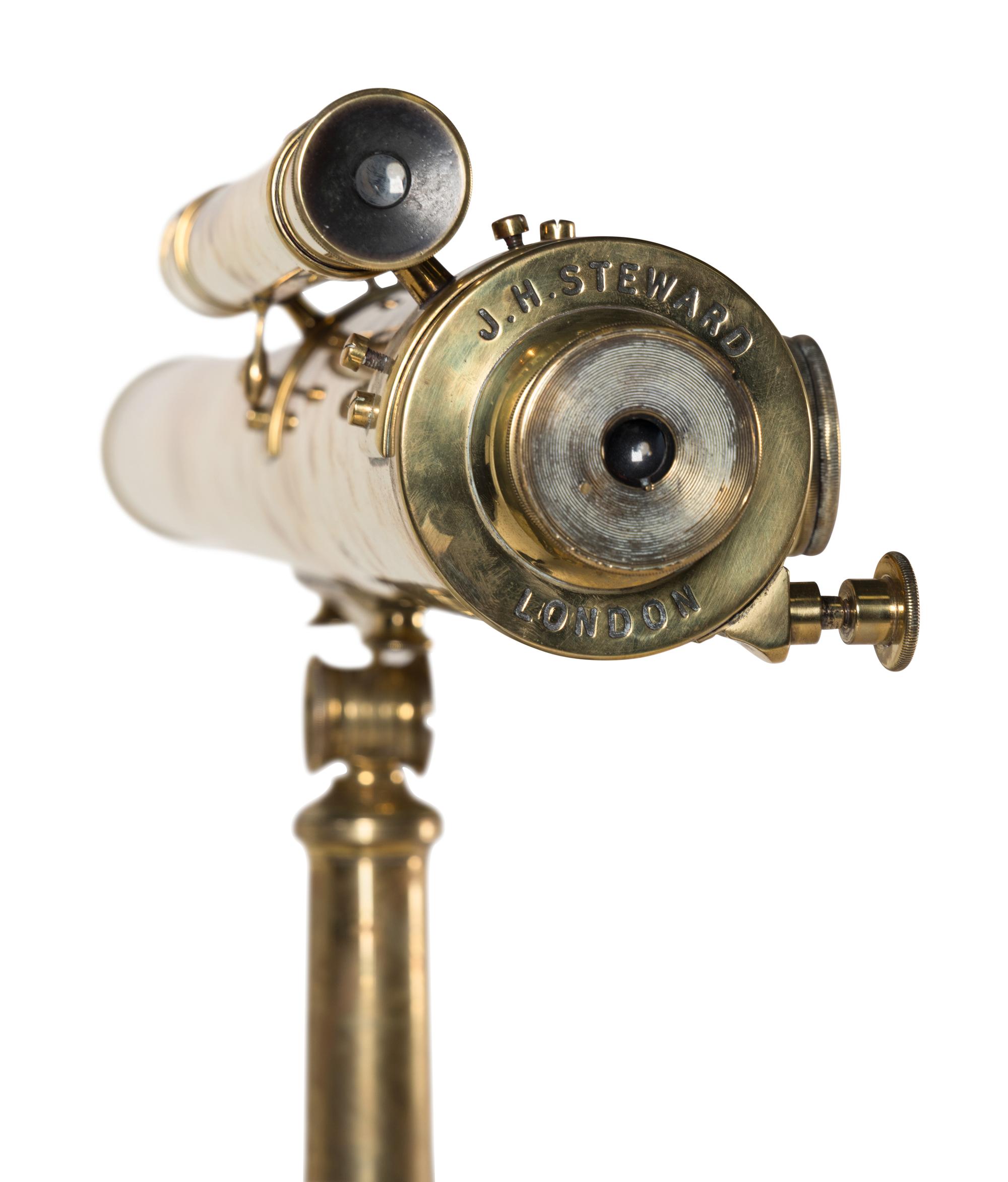An English Brass Three-Inch Refracting Telescope and Stand
