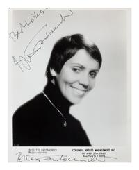 [20TH-CENTURY OPERA SINGERS]. A group of 6 signed photographs of opera singers from the 1970s-1990s, comprising images of: