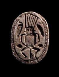 An Egyptian Faience Scarab Bead