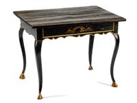 A Continental Ebonized Side Table