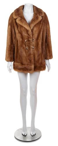 A Light Brown Mink Jacket, No size.