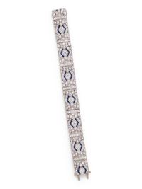 ART DECO, DIAMOND AND SYNTHETIC SAPPHIRE BRACELET