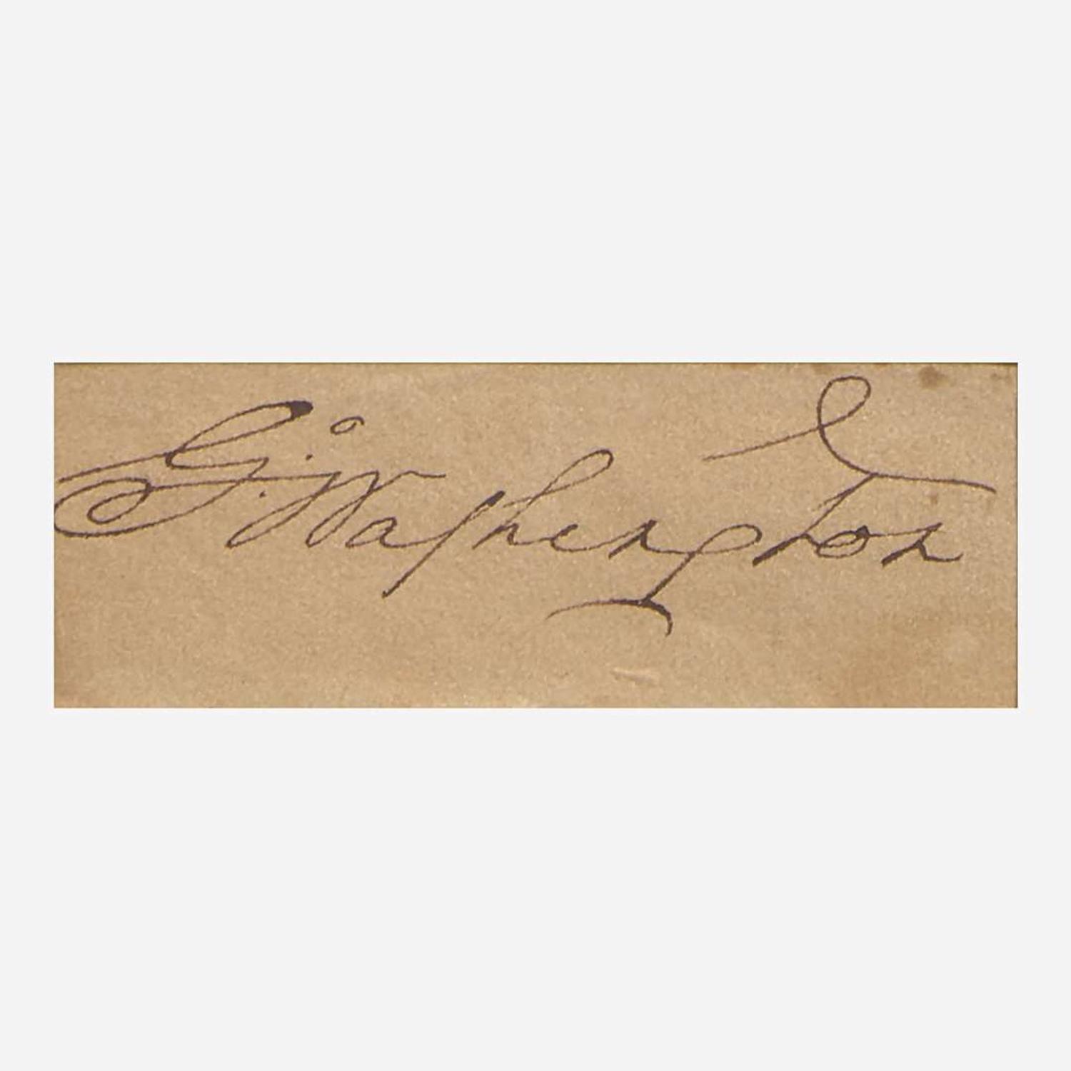 [Presidential] Washington, George Cut Signature
