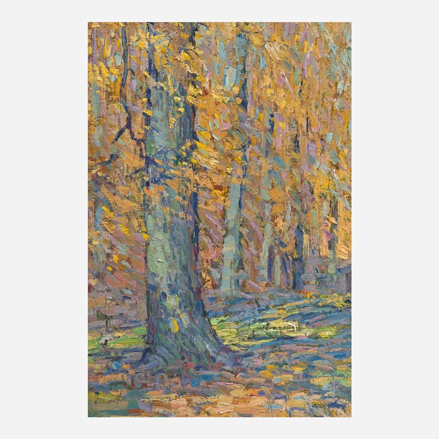 John Fulton Folinsbee (American, 1892–1972) Golden Afternoon (A Triptych)